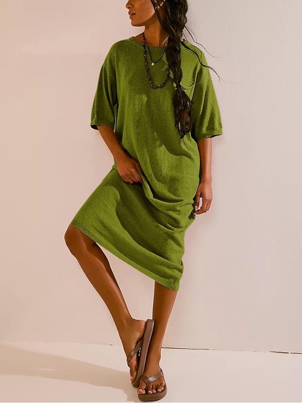 NWT Free People Beach Slouchy Woven Linen Blend Maxi Shirt Dress